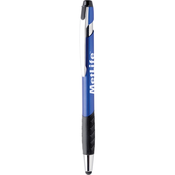 Click action plastic ballpoint pen with stylus and black ink.... from ASI 61966 HPG / Hub Pen