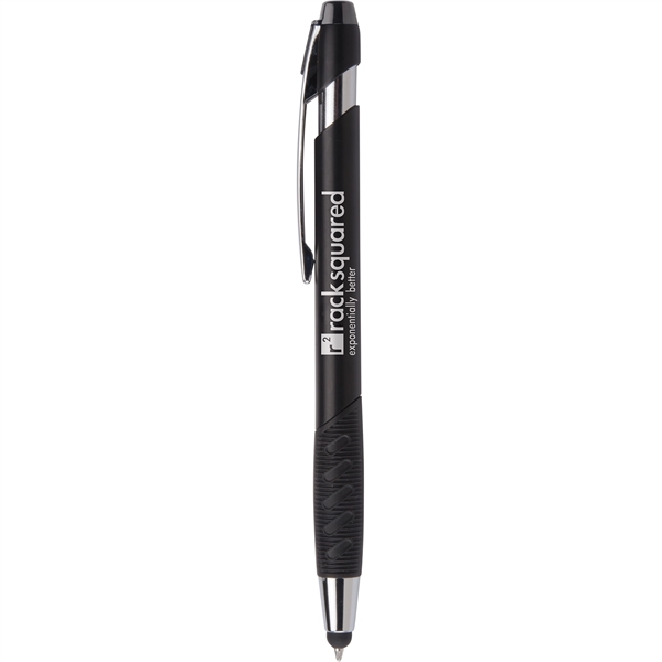 Click action plastic ballpoint pen with stylus and black ink.... from ASI 61966 HPG / Hub Pen