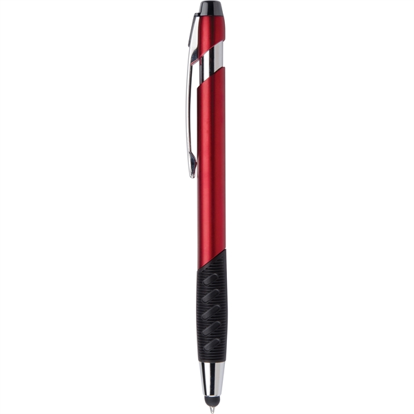Click action plastic ballpoint pen with stylus and black ink.... from ASI 61966 HPG / Hub Pen