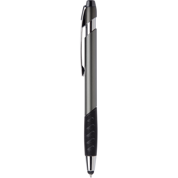 Click action plastic ballpoint pen with stylus and black ink.... from ASI 61966 HPG / Hub Pen