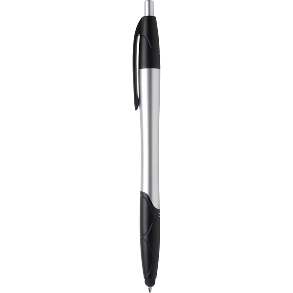 Ballpoint pen with retractable blue ink, contoured barrel and a stylus... from ASI 61966 HPG / Hub Pen