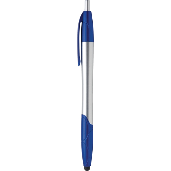 Ballpoint pen with retractable blue ink, contoured barrel and a stylus... from ASI 61966 HPG / Hub Pen