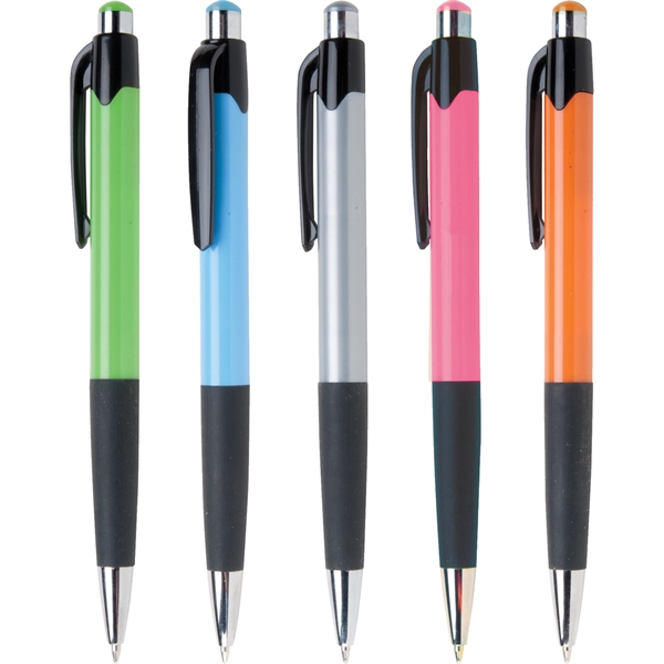 Mardi Gras Night click action has comfortable black grip and clip... from ASI 61966 HPG / Hub Pen