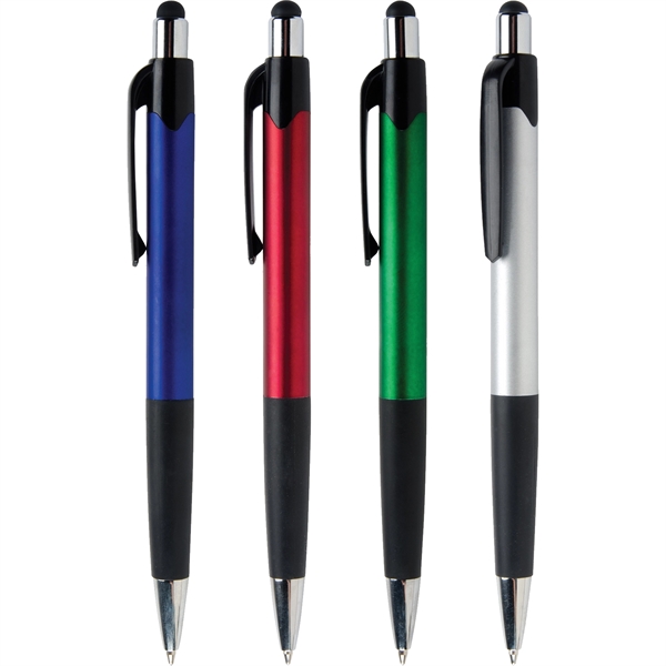 Mardi Gras Touch Features handy stylus top with metallic colored barrels,... from ASI 61966 HPG / Hub Pen