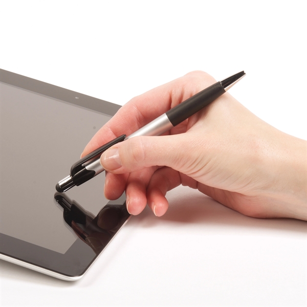 Mardi Gras Touch Features handy stylus top with metallic colored barrels,... from ASI 61966 HPG / Hub Pen