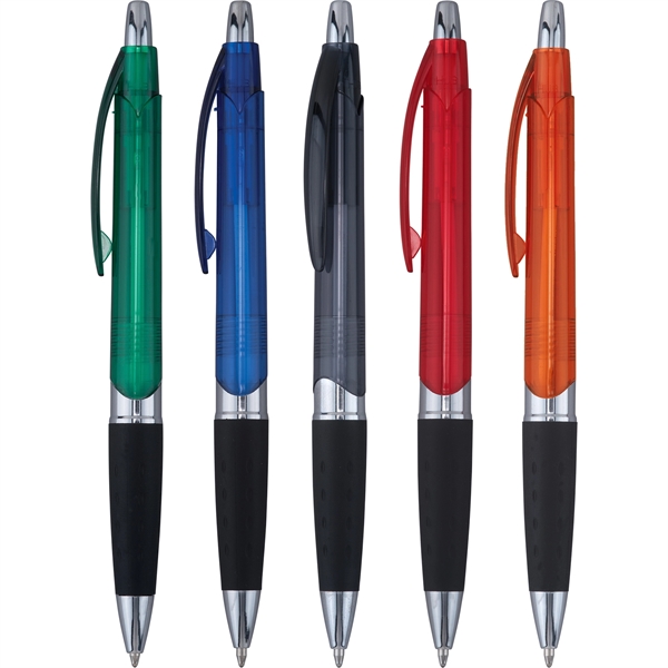 Zumba pen is offered in several translucent colors with silver barrel... from ASI 61966 HPG / Hub Pen
