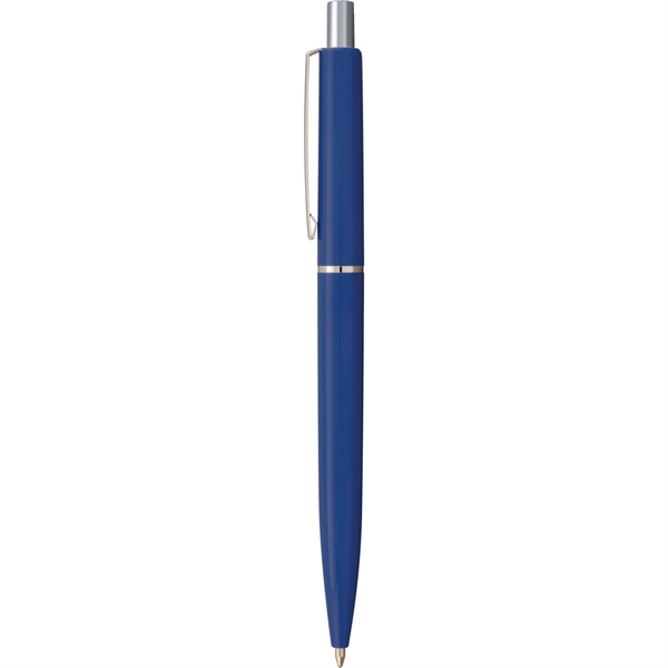 Retro-styled, click-action plastic ballpoint pen with silver accents, black ink and... from ASI 61966 HPG / Hub Pen