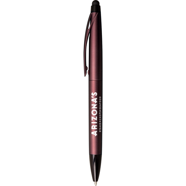 2-in-1 plastic pen with stylus with a twist-action ballpoint, black ink,... from ASI 61966 HPG / Hub Pen