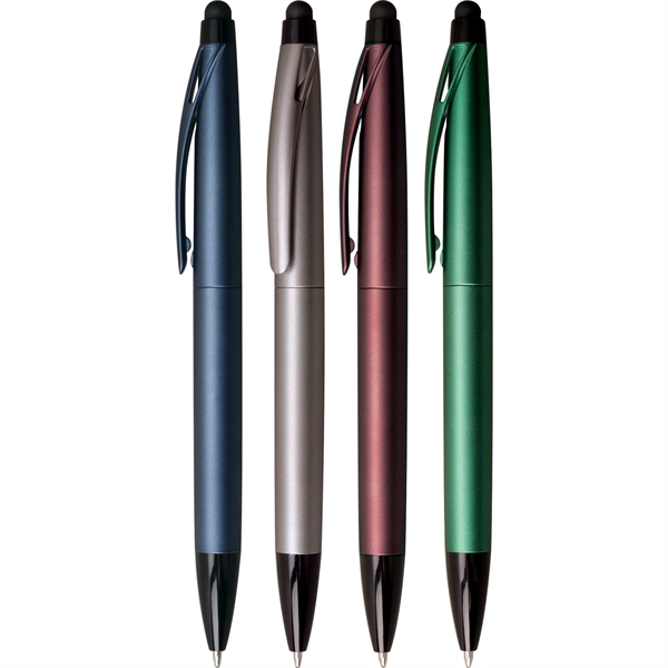 2-in-1 plastic pen with stylus with a twist-action ballpoint, black ink,... from ASI 61966 HPG / Hub Pen