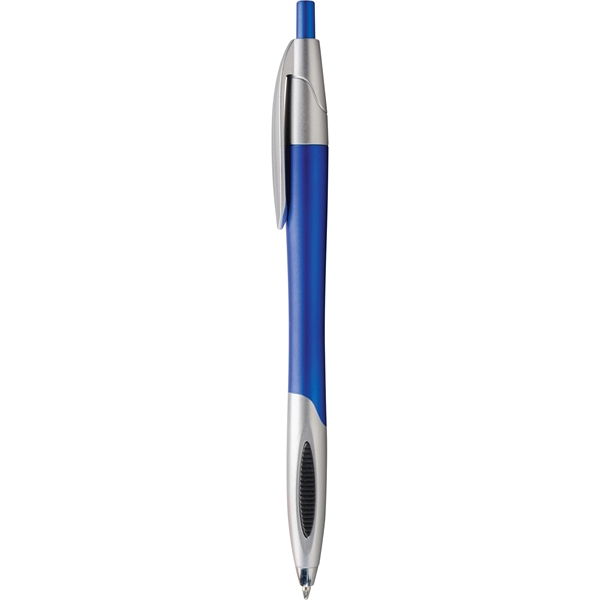 Ergonomic shaped and inset ridged rubber grip in metallic colors with... from ASI 61966 HPG / Hub Pen