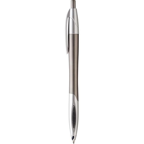 Ergonomic shaped and inset ridged rubber grip in metallic colors with... from ASI 61966 HPG / Hub Pen