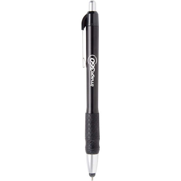 Hybrid Gel Ink pen with Stylus tip and rubber grip... from ASI 61966 HPG / Hub Pen