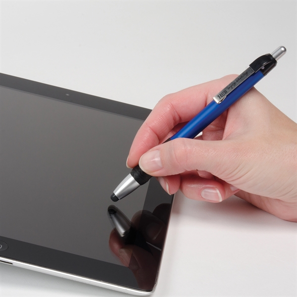 Hybrid Gel Ink pen with Stylus tip and rubber grip... from ASI 61966 HPG / Hub Pen