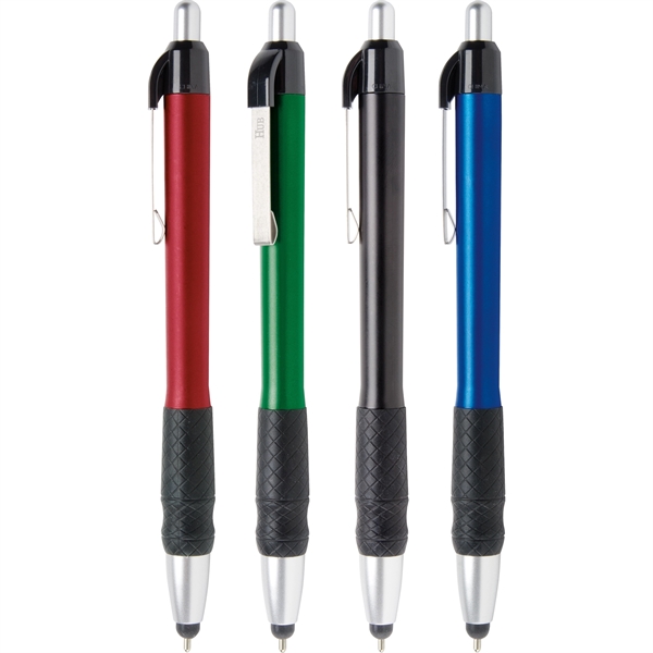 Hybrid Gel Ink pen with Stylus tip and rubber grip... from ASI 61966 HPG / Hub Pen