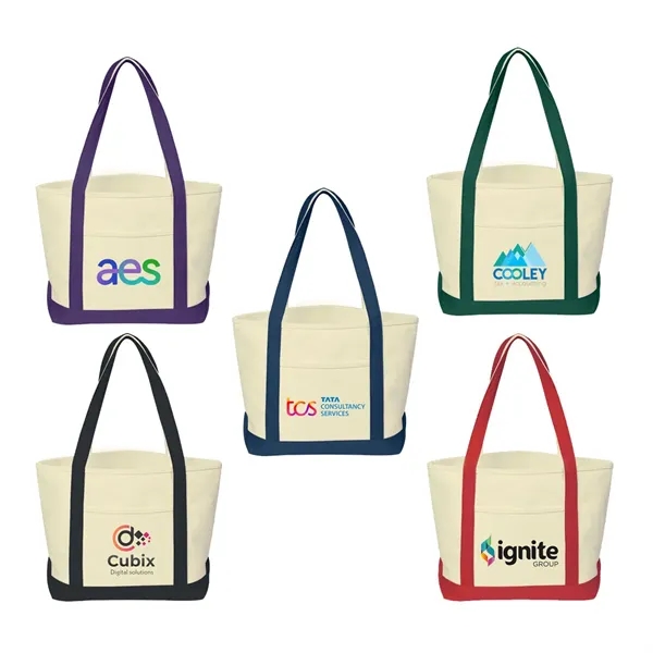 20.5" x 13" x 7" cotton canvas tote bag with outside... from ASI 63549 Jornik Manufacturing Corp