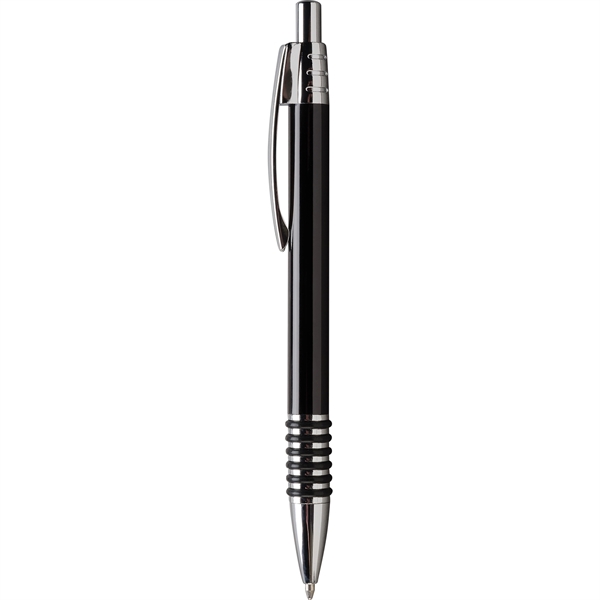 Ballpoint pen with rich metallic finish, chrome accents, ribbed grip and... from ASI 61966 HPG / Hub Pen