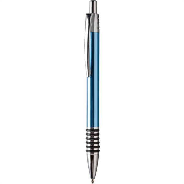 Ballpoint pen with rich metallic finish, chrome accents, ribbed grip and... from ASI 61966 HPG / Hub Pen