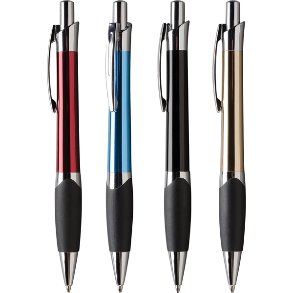 Imprezza click action ballpoint pen is available in metallic colors, sculpted... from ASI 61966 HPG / Hub Pen