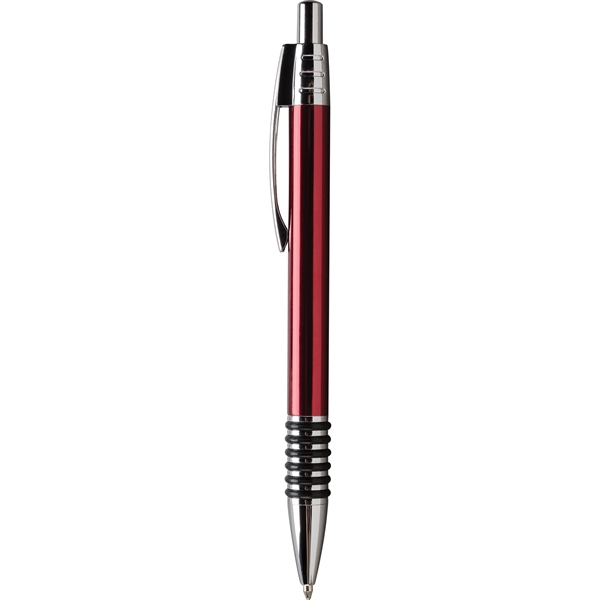 Ballpoint pen with rich metallic finish, chrome accents, ribbed grip and... from ASI 61966 HPG / Hub Pen
