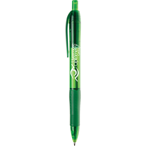 Olindy Ballpoint Pen features translucent barrel available in several classic colors... from ASI 61966 HPG / Hub Pen