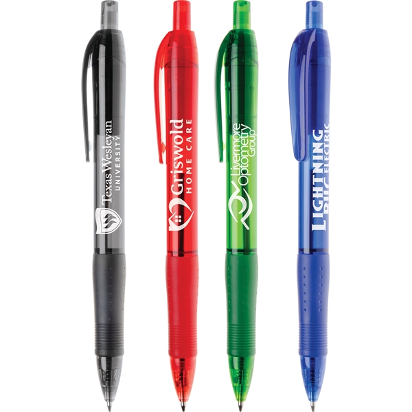 Olindy Ballpoint Pen features translucent barrel available in several classic colors... from ASI 61966 HPG / Hub Pen