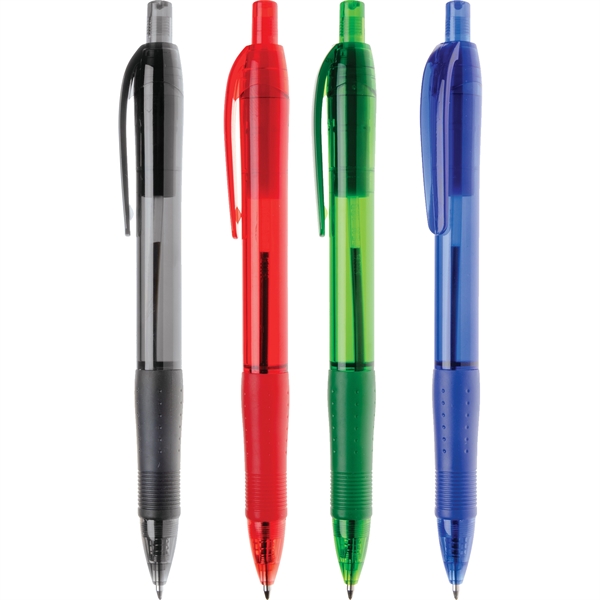 Olindy Ballpoint Pen features translucent barrel available in several classic colors... from ASI 61966 HPG / Hub Pen