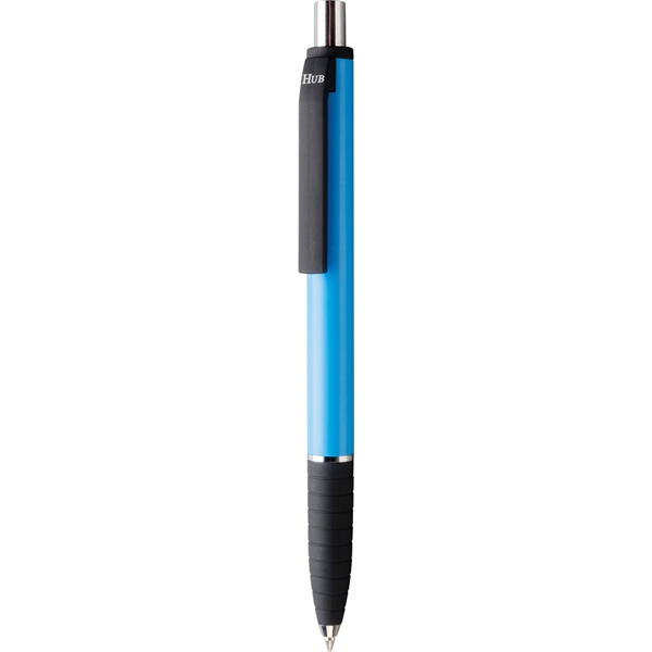 Colorful eye-catching hybrid ink pen with a jumbo barrel... from ASI 61966 HPG / Hub Pen