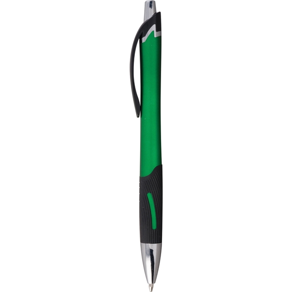 Click action, plastic pen with shimmering metallic colors, bold chrome accents,... from ASI 61966 HPG / Hub Pen