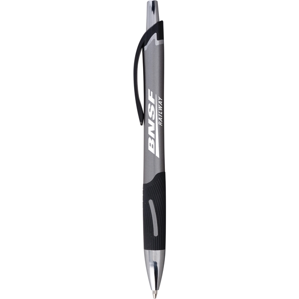 Click action, plastic pen with shimmering metallic colors, bold chrome accents,... from ASI 61966 HPG / Hub Pen