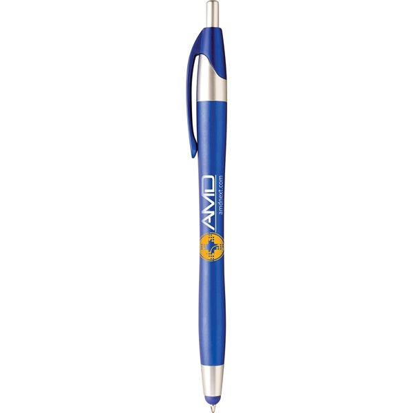 Plastic ballpoint pen with six vivid metallic colors with matching colored... from ASI 61966 HPG / Hub Pen