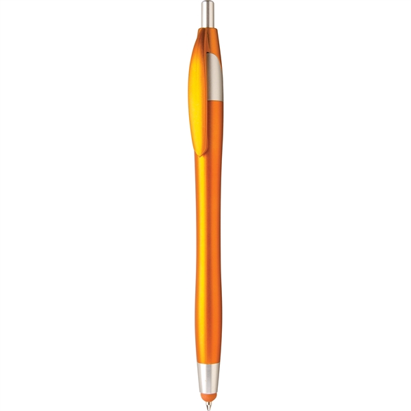 Plastic ballpoint pen with six vivid metallic colors with matching colored... from ASI 61966 HPG / Hub Pen