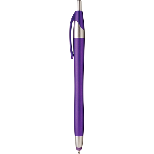 Plastic ballpoint pen with six vivid metallic colors with matching colored... from ASI 61966 HPG / Hub Pen