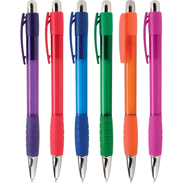 Belize Plastic Ballpoint Pen features a contemporary style with a trim... from ASI 61966 HPG / Hub Pen