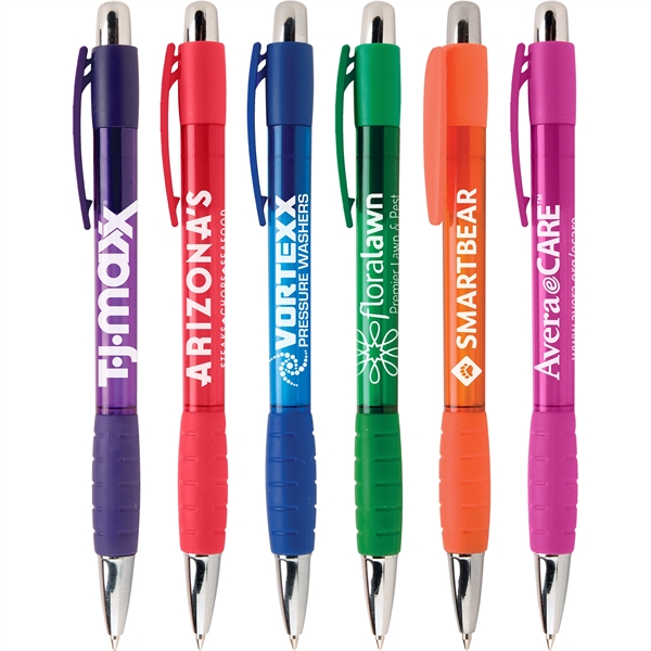 Belize Plastic Ballpoint Pen features a contemporary style with a trim... from ASI 61966 HPG / Hub Pen