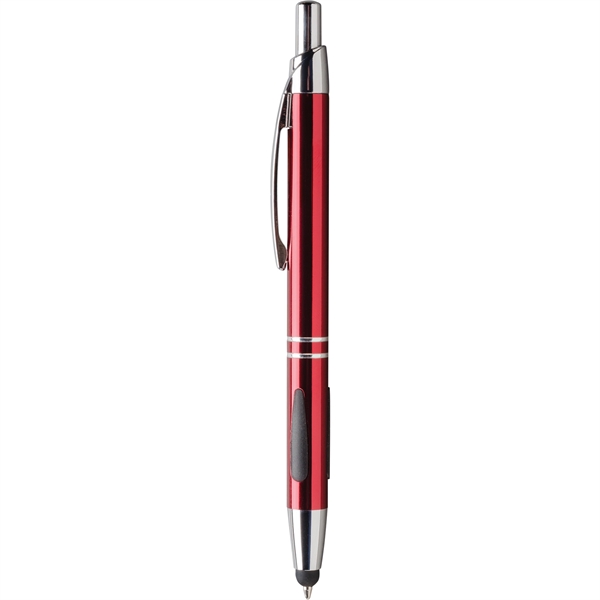 Beautifully styled Aluminum stylus pen with raised rubber grip for writing... from ASI 61966 HPG / Hub Pen