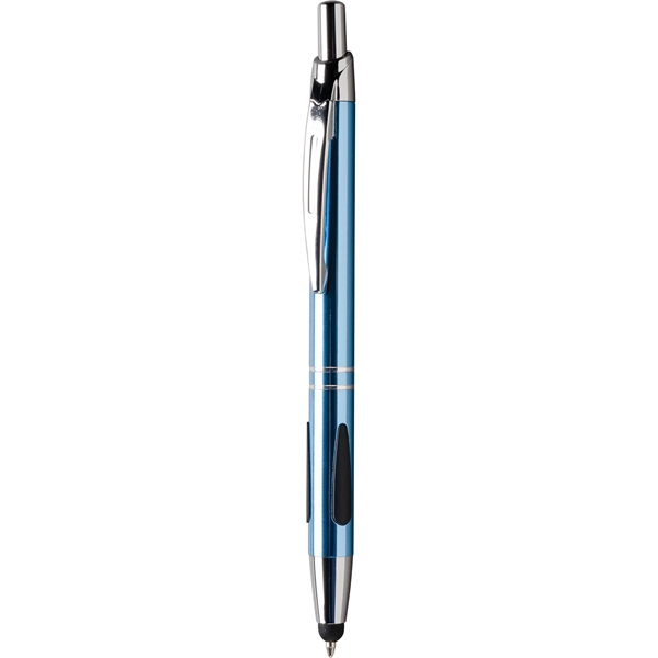 Beautifully styled Aluminum stylus pen with raised rubber grip for writing... from ASI 61966 HPG / Hub Pen