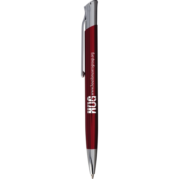 Executive metal ballpoint pen with high gloss finish, click-action retraction, chrome... from ASI 61966 HPG / Hub Pen