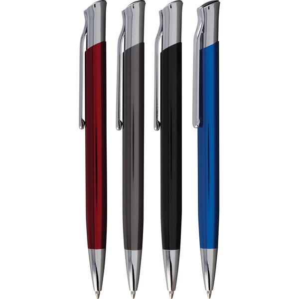 Executive metal ballpoint pen with high gloss finish, click-action retraction, chrome... from ASI 61966 HPG / Hub Pen