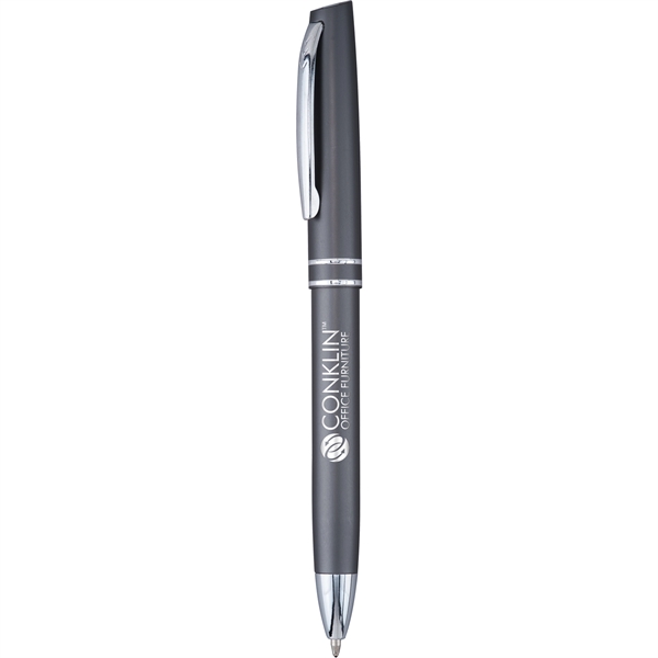 European styled click-action ballpoint pen with jumbo barrel, ergonomic grip, satin... from ASI 61966 HPG / Hub Pen