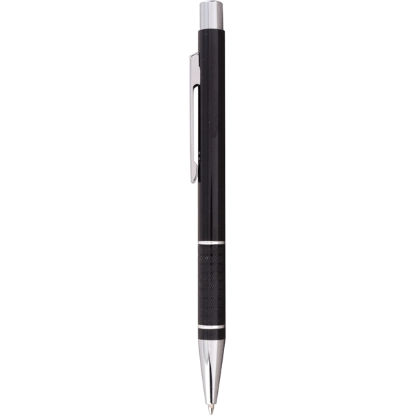 European styled executive metal pen with blue ink, silver accents, engraving,... from ASI 61966 HPG / Hub Pen