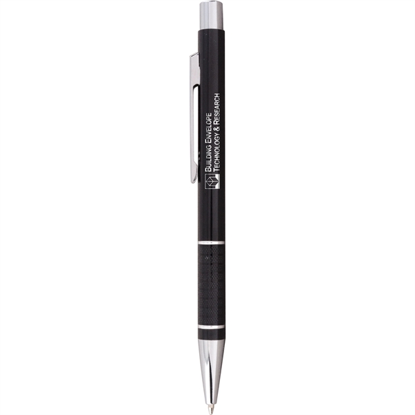 European styled executive metal pen with blue ink, silver accents, engraving,... from ASI 61966 HPG / Hub Pen