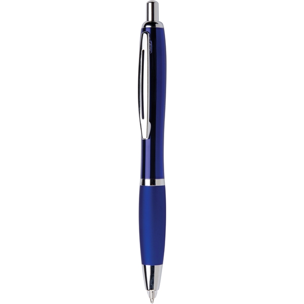Santorini Torch pen features ergonomic pen body w/Blue Ink tip that... from ASI 61966 HPG / Hub Pen