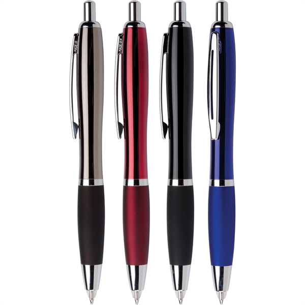 Santorini Torch pen features ergonomic pen body w/Blue Ink tip that... from ASI 61966 HPG / Hub Pen