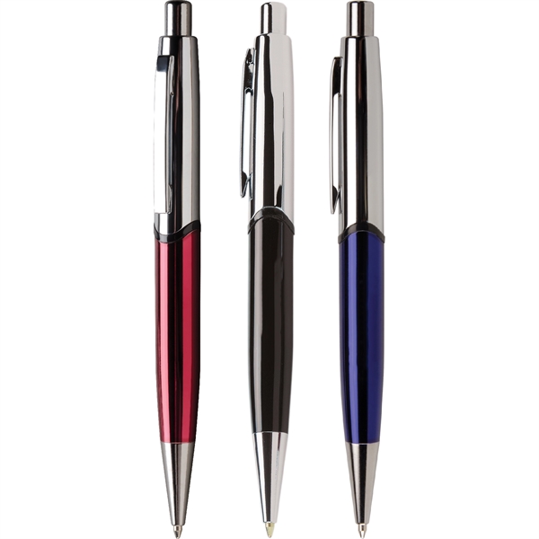 Click-action metal executive style ballpoint pen with silver accents... from ASI 61966 HPG / Hub Pen