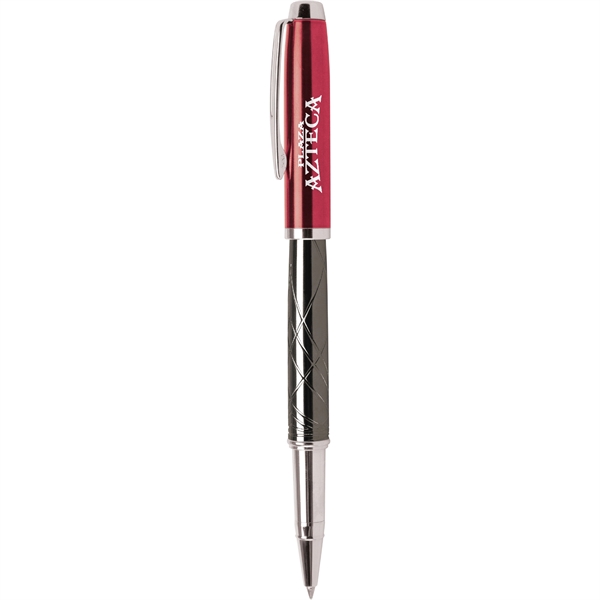 Pull cap rollerball pen with high gloss enamel cap and gunmetal... from ASI 61966 HPG / Hub Pen