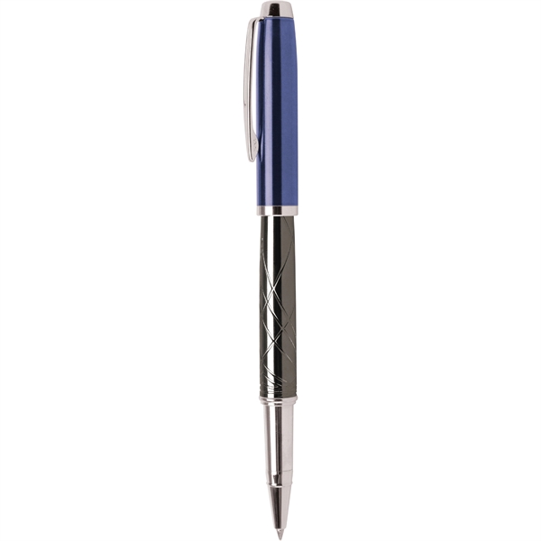 Pull cap rollerball pen with high gloss enamel cap and gunmetal... from ASI 61966 HPG / Hub Pen