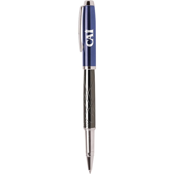 Pull cap rollerball pen with high gloss enamel cap and gunmetal... from ASI 61966 HPG / Hub Pen