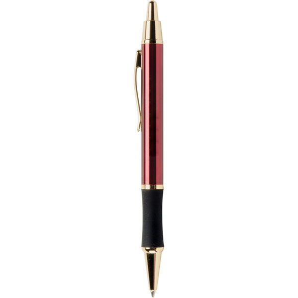 Metal ballpoint pen with 24 karat gold plated accents and ergonomic... from ASI 61966 HPG / Hub Pen