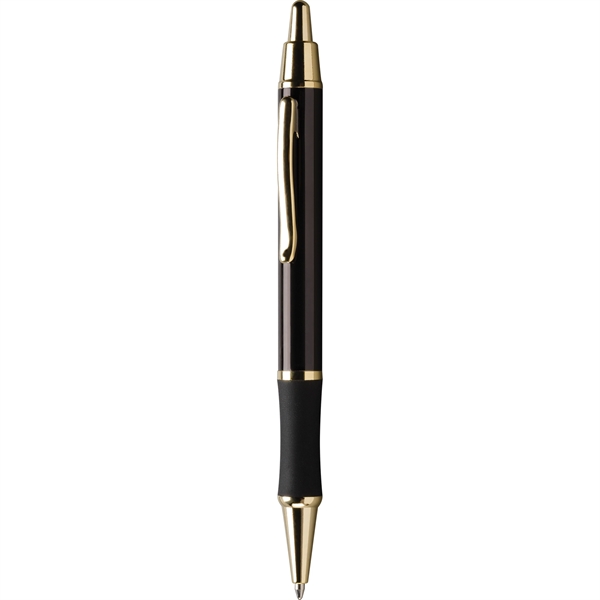 Metal ballpoint pen with 24 karat gold plated accents and ergonomic... from ASI 61966 HPG / Hub Pen