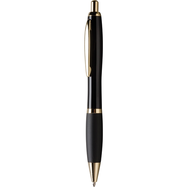 Click-action executive ballpoint pen with reflective grip, hourglass shape, and enamel... from ASI 61966 HPG / Hub Pen